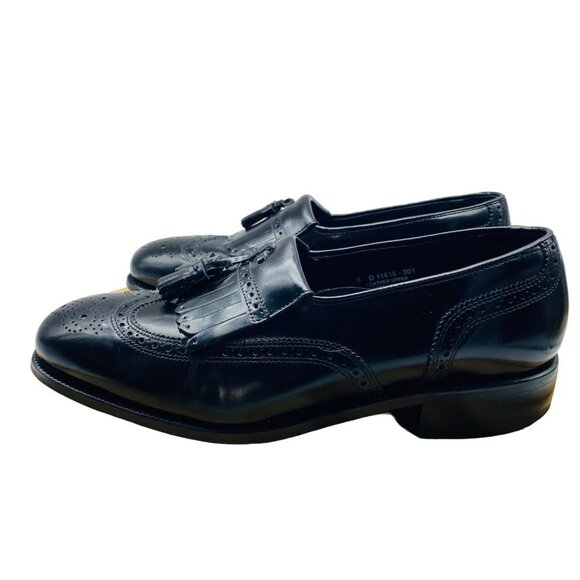 Florsheim Men Black Genuine Leather‎ Slip On Wingtip Kiltie Tassel Loafers Sz 8 main image 6